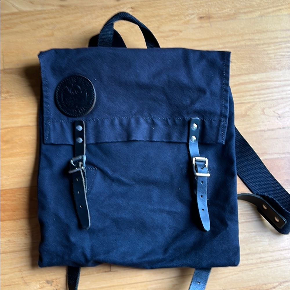 Stylish Black Canvas Backpack